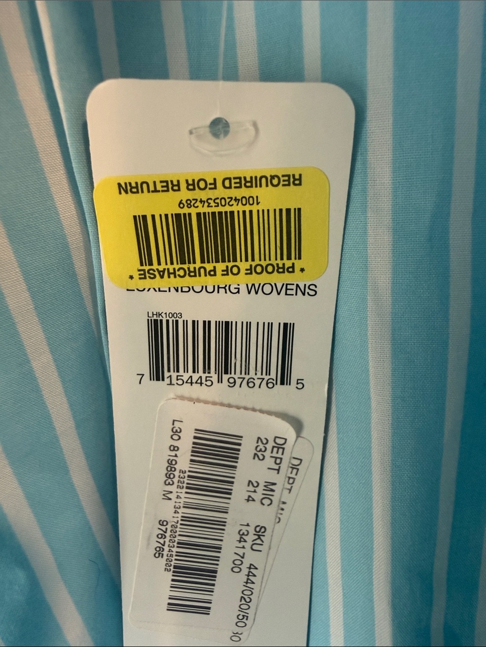 Lauren Ralph Lauren Striped 100% Cotton Pajama Set Capri Blue Medium - Picture 8 of 12